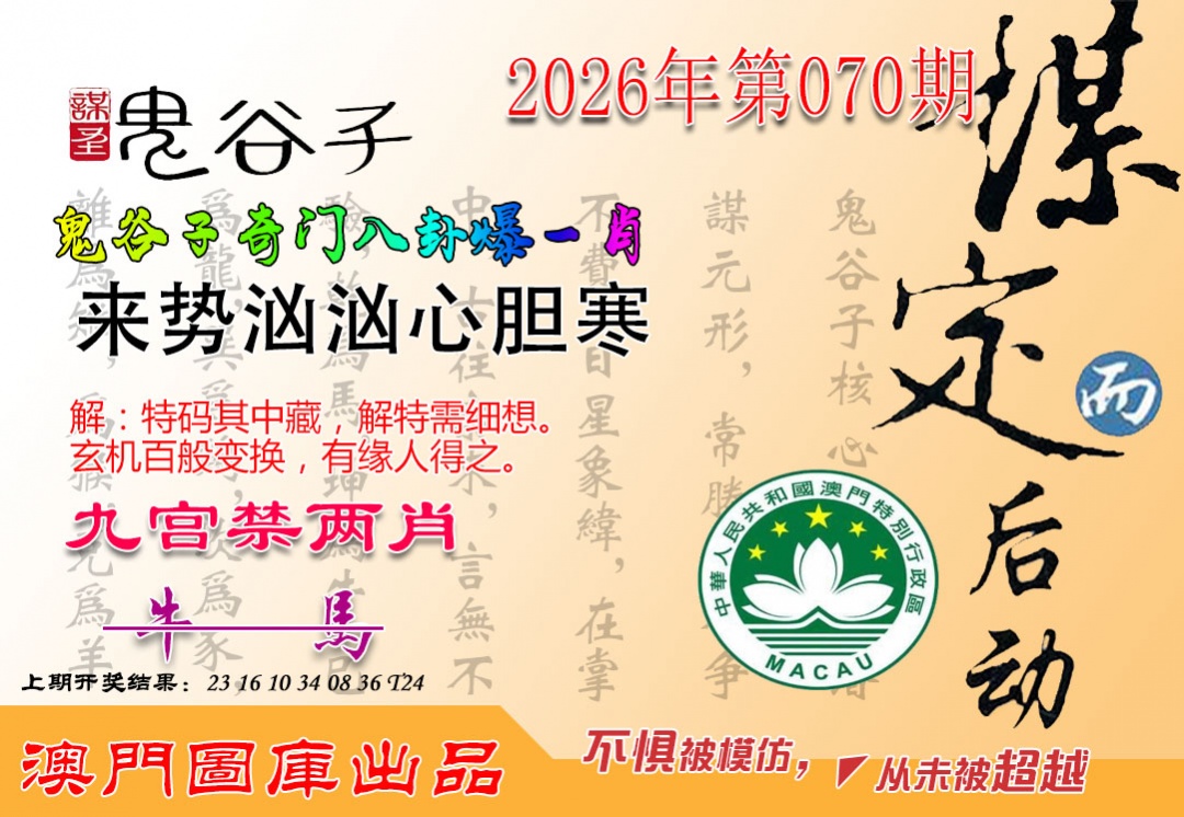 070期鬼谷子爆一肖[图]