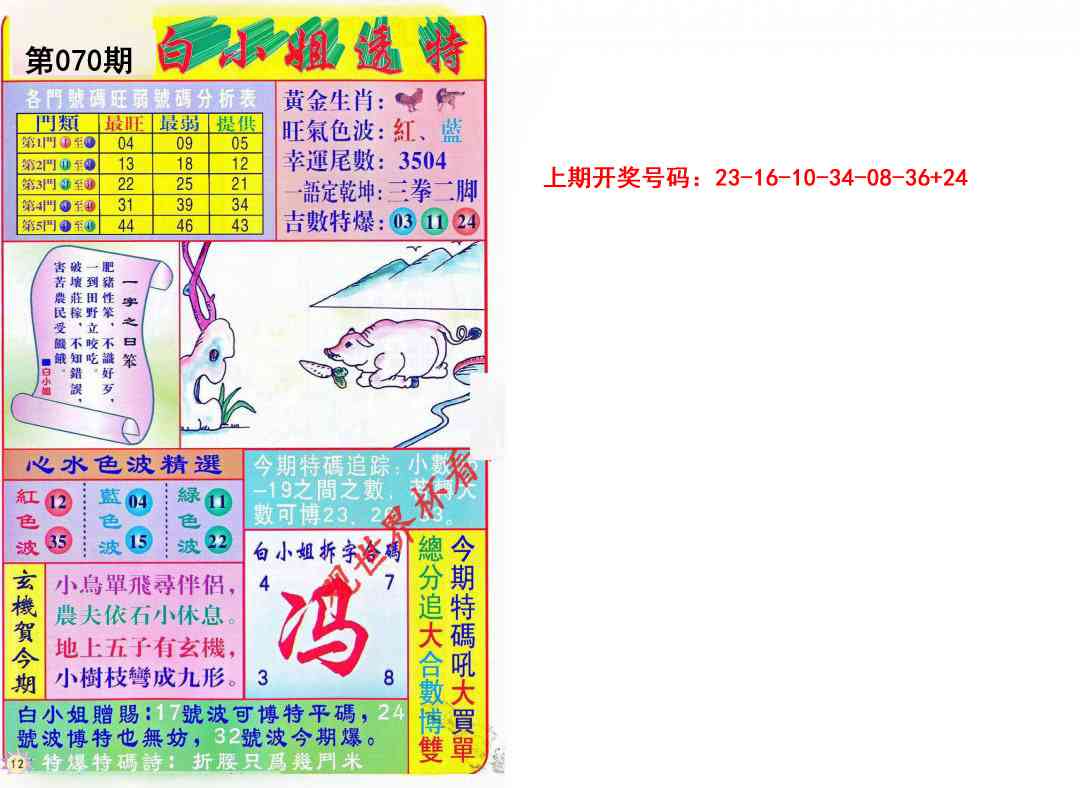 070期白小姐透特[图]