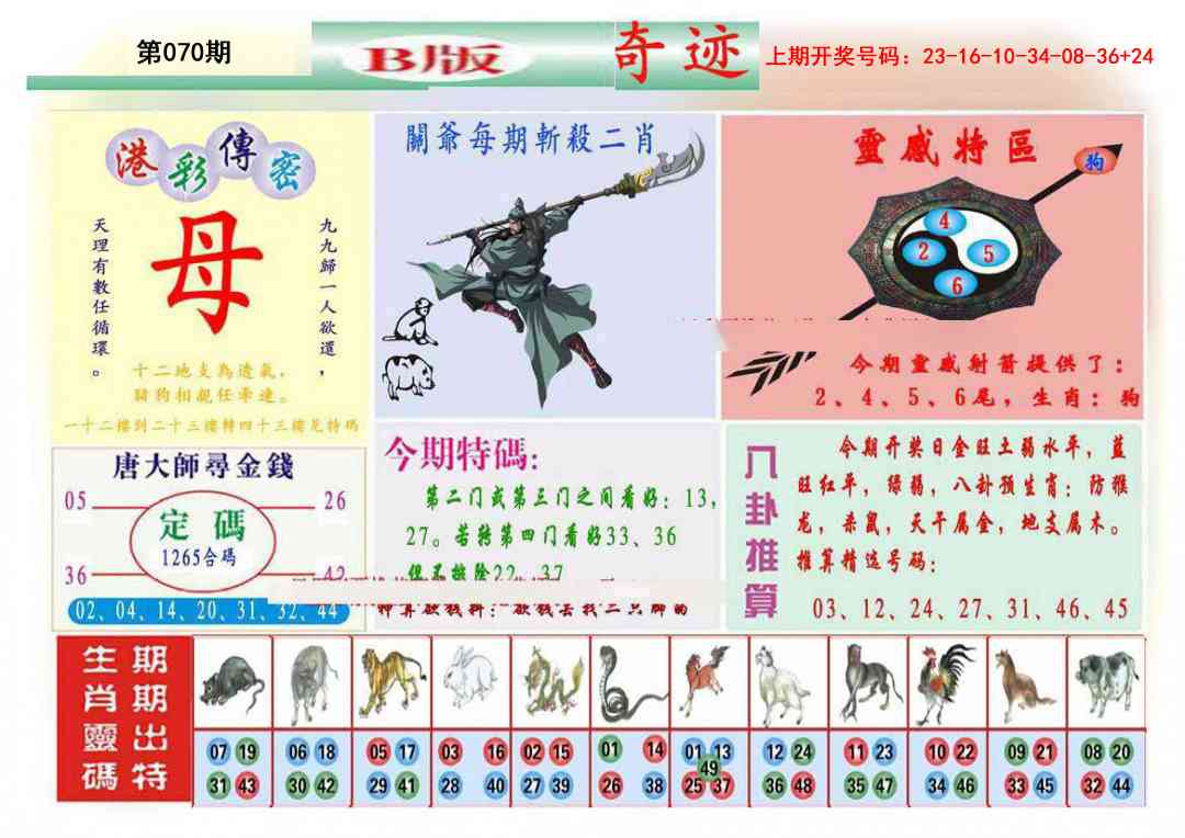 070期九龍奇迹B(推荐)[图]