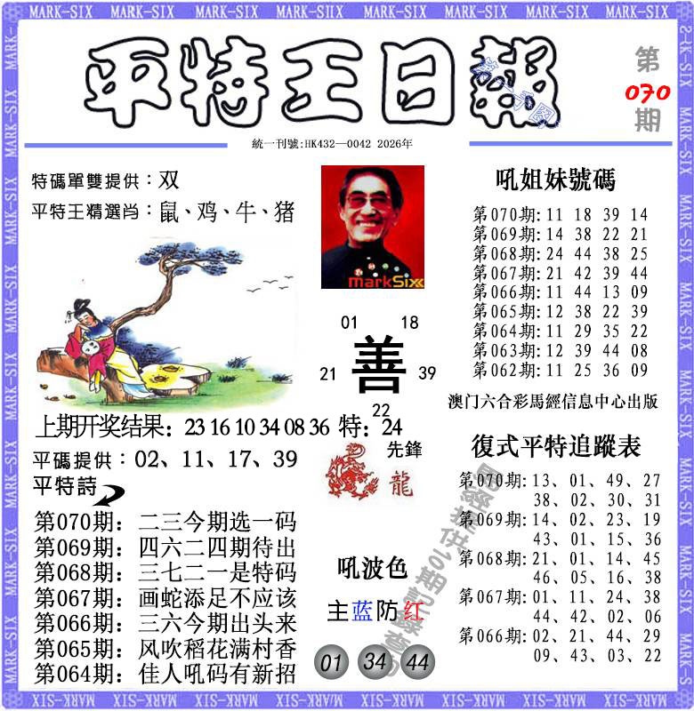 070期平特王日报[图]