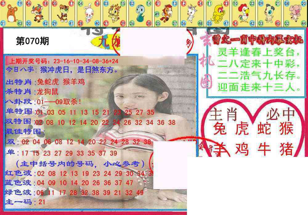 070期特码生肖图[图]
