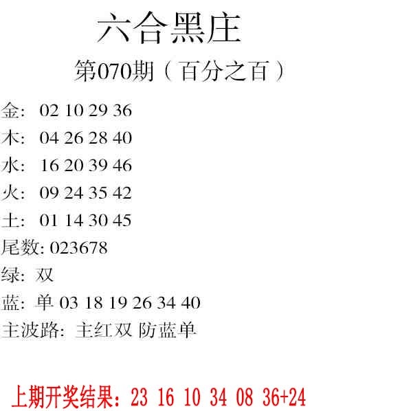 070期六合黑庄[图]