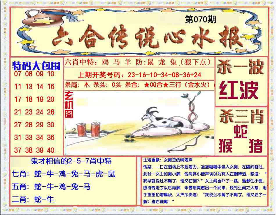 070期六合传说(心水版)[图]