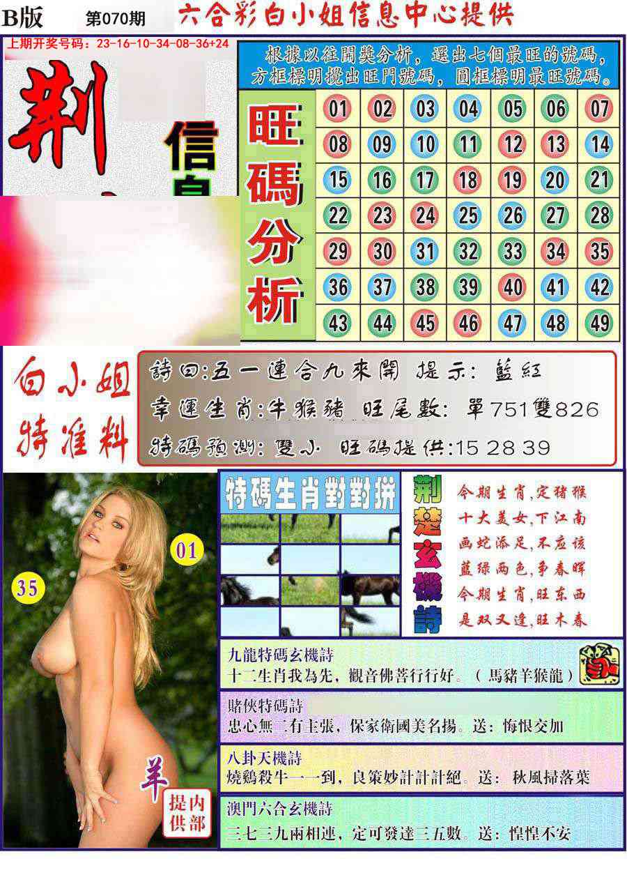 070期荆楚信息玄机B[图]