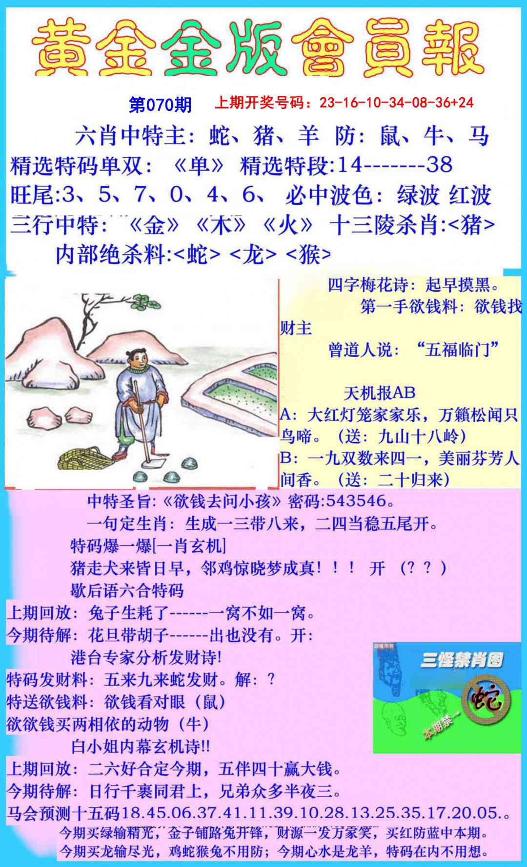 070期黄金金版会员报[图]