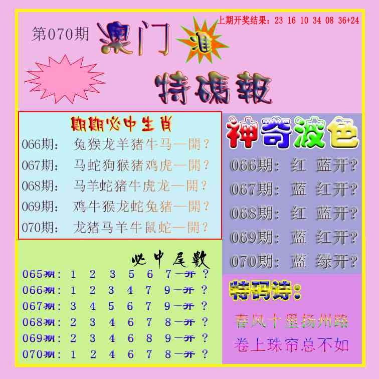 070期生财有道特码报[图]