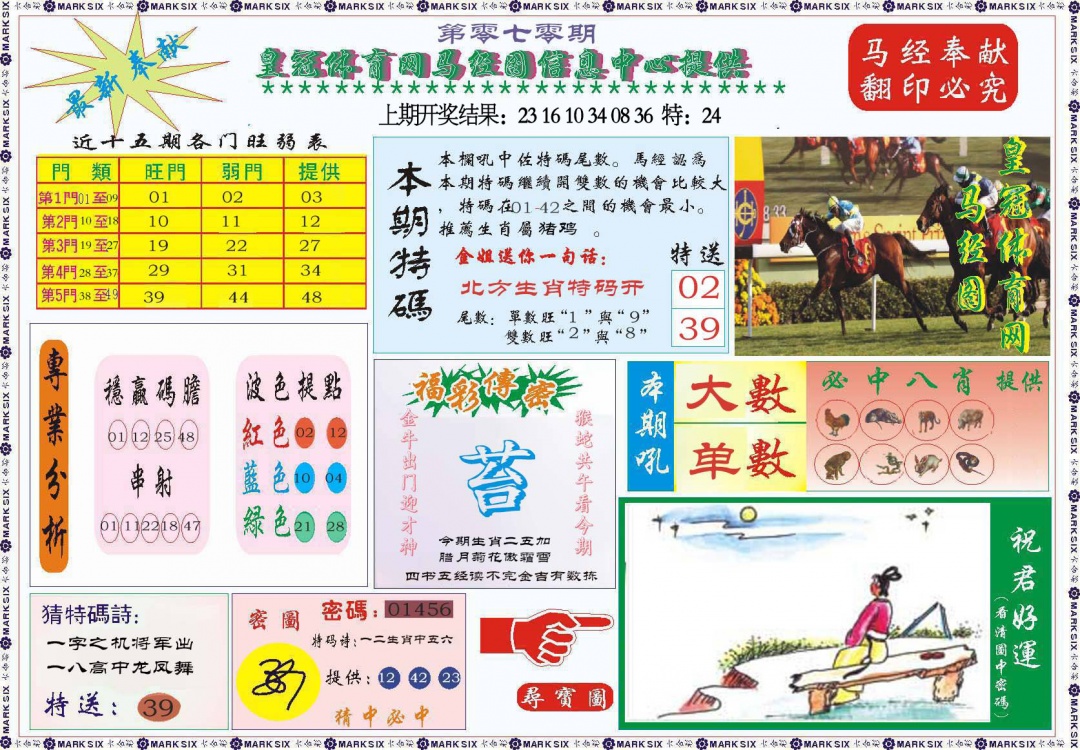 070期体育网马经图[图]