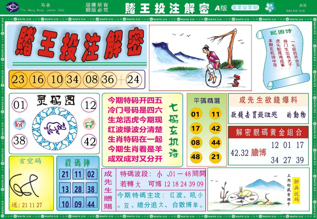 070期赌王投注解密[图]