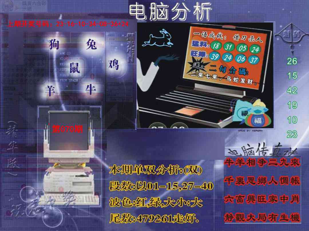 070期正版电脑分析贴士報[图]