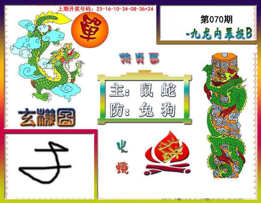 070期九龙内幕特肖图B[图]