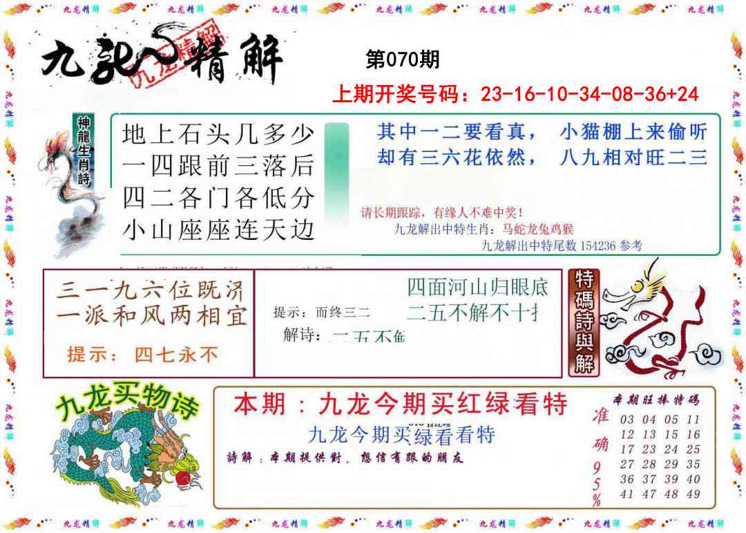 070期九龙精解[图]