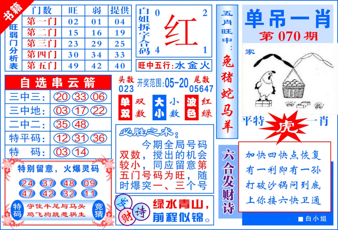 070期澳门单吊一肖[图]