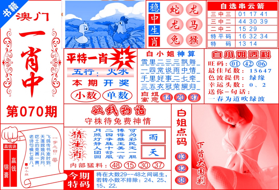 070期澳门锦囊宝典[图]