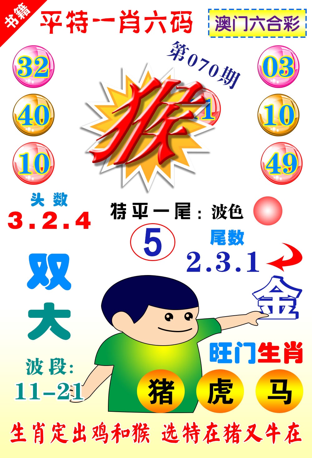 070期澳门一肖六码[图]