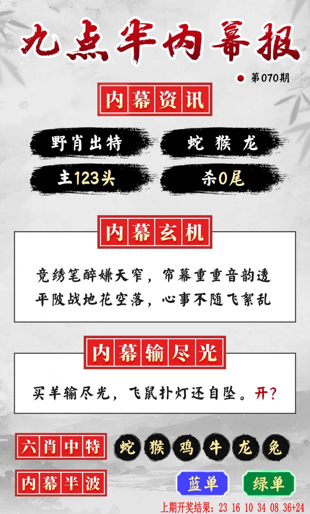 070期九点半内幕报[图]