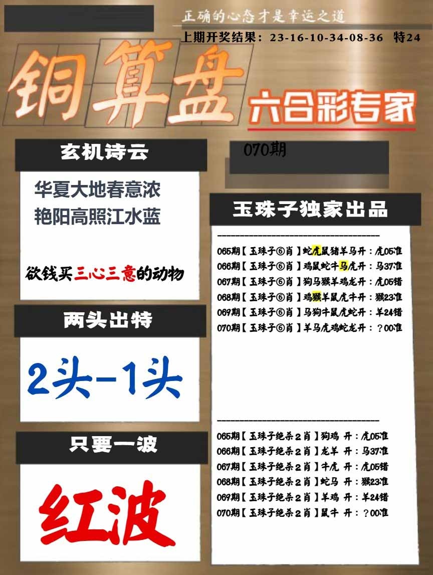 070期白小姐心水[图]